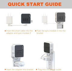 256GB Blink USB Flash Drive and Outlet Wall Mount for Blink Sync Module 2, Local