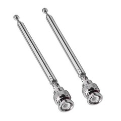 2Pcs 7 Sections VHF/UHF/AM/FM Radio Telescopic Antenna BNC Male Connector