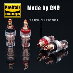 4PCS/Lot Pure Copper Binding Post Speaker Amplifier Female for Banana Terminal