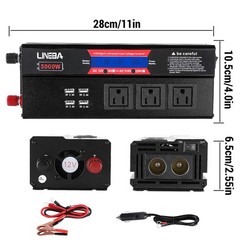 5000W Car Power Inverter 12V 24V to AC 110V Modified Sine Wave Solar Converter