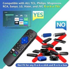 2pack Remote Control Replacement for All Roku TV TCL/Hisense/Onn Roku