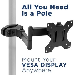 Mount-It! Universal Full Motion Steel Pole Mount with Articulating Arm and Re…