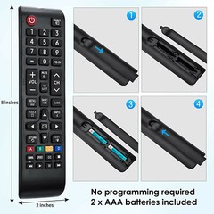 2 Pack Remote for Samsung TV UN43NU6950F UN50NU6950F UN55NU6950F UN65NU6950F