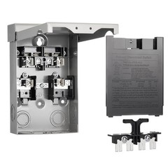 30 Amp Fused AC Disconnect Box, 120/240VAC Pull-Out Switch NEMA 3R Outdoor Me…