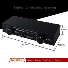 Selector Switcher Speaker Switch 4 Input 4 output Power Amplifier Speaker NEW