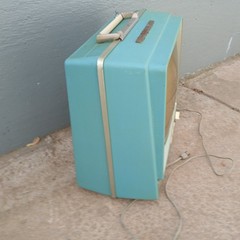 Vintage GE M500XTS Teal TV 15″ Space Age Mid Century TESTED WORKING Retro Prop
