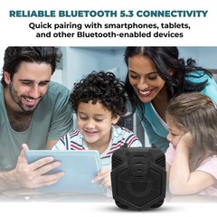 IQ Sound IQ1503BTBLK Shell Dock Bluetooth Speaker Black RGB FM USB microSD