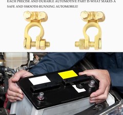 2PCS Positive & Negative Battery Terminal Connectors,Brass Battery Cable Ends…