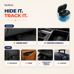 Family1st 4G Real-Time Mini GPS Tracker for USA with Weatherproof Magnetic Case