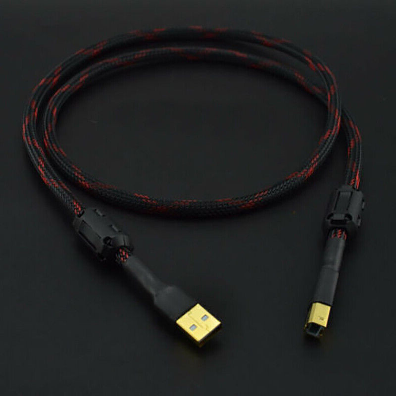 HiFi USB2.0 Cable Type A to B DIY Audio Signal Cord for DAC Decoder Sound Card