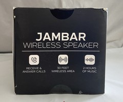 Jambar Wireless Speaker Bluetooth, Black 30ft Wireless Area 2 Hours Small Black