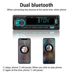 Single 1 DIN Car Stereo Radio Bluetooth MP3 Player AUX USB AM FM Audio Receiver