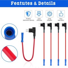 15PCS Fuse TAP Adapter Kit 12V 15 Amp 20Amp Car Add-a-circuit Mini ATM APM Blade