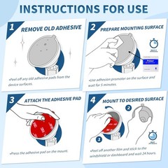 6 Pcs Dash Cam Adhesive Pads, Double Sided Pads for Car…