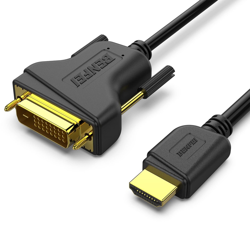 HDMI A to DVI Adapter Cable Plug and Play Bi-Directional for TV Monitor