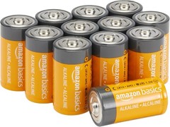 Amazon Basics 12-Pack C Cell Alkaline All-Purpose Batteries 1.5 Volt