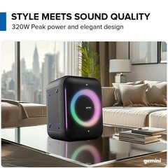 Gemini UltraRave GRV-650L 320W 6.5″ Speaker with LED Lights, Bluetooth, TWS, FM
