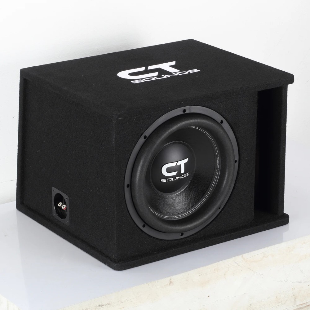 Used CT Sounds TROPO-1X12D2 Single 12″ 1300W Loaded Ported Car Subwoofer Box