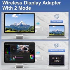 Wireless HDMI Display Dongle 1080P Adapter for Phone Laptop to TV Projector