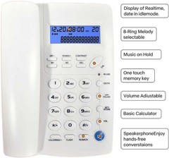 Y043 Corded Landline Telephone for Home, Caller ID/Call Waiting, Easy-to-Use,…