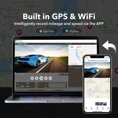 REDTIGER 4K Dash Camera 32GB SD Card Front and Rear Dash Cam WIFI&GPS With