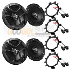 JVC- 300W CAR Truck Front & Rear Door Speakers W/Install Kits 1995-up (2 Pair)