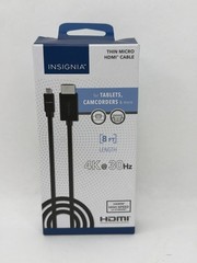 Insignia – 8’ Micro HDMI Cable to HDMI – Black
