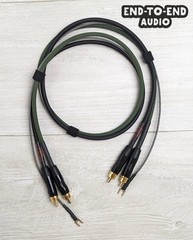 Turntable Cable Set | Mogami Cable, Gold RCA, Spade Ground Wire, Braided Sleeve