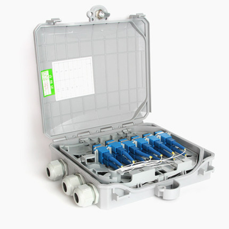 12-core fiber distribution box full distribution light box with flange pigta