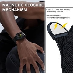 Marge Plus Stainless Steel Milanese Loop Compatible Apple Watch Bands 46Mm 44Mm