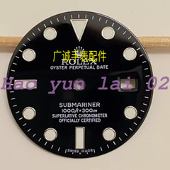 1PC 3135mm Watch black green water ghost dial for 2836 2824 3135 movement NEW