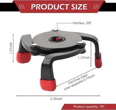 Oil Filter Wrench, 3/8″ Drive 3 Jaw Wrench, Universal Oil Filter Removal Tool (B
