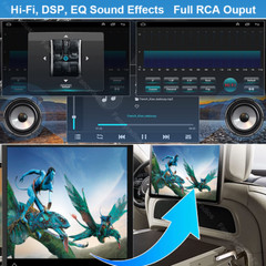 Android 13 CarPlay GPS WiFi 10.1″ Double 2Din Touch Vertical Car Stereo Radio BT