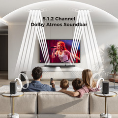 ULTIMEA 5.1.2 Soundbar w/ Dolby Atmos, Surround Sound System for TV Skywave F40