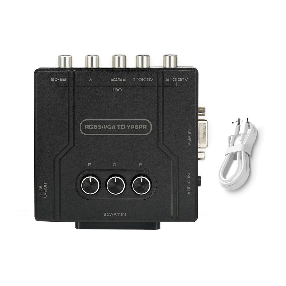 RGBS VGA to YPBPR Converter SCART to YPBPR For 480i 480p 576i 576p 720p 1080i