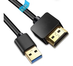 USB~HDMI Adapter Cable USB~HDMI Male~Male Cable HD 1080P Monitor Windows Only