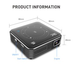 Smart Mini Projector Android 9.0 1080P 4K WiFi Bluetooth Portable Home Theater