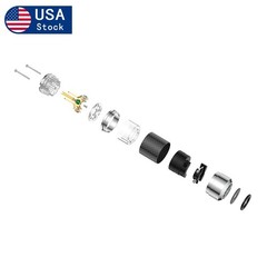 Pair 24k Gold Plated US Power Plug Carbon Fiber HiFi Audio Cable DIY Connector