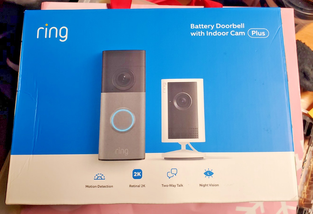 Ring Battery Doorbell 2nd Gen (newest model) Retinal 2K + Indoor Cam Plus