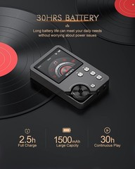HiFi MP3 Player, Lossless DSD Digital Audio, 64GB Memory Card, Portable Music