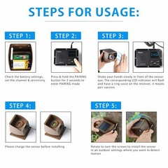 Wuloo 1800feet Long Range Solar Driveway Alarms Wireless Motion Sensor for Home