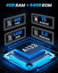 4+64GB Android 15 Radio for 2007-2013 Chevy Silverado 7 inch 4GB RAM + 64GB ROM