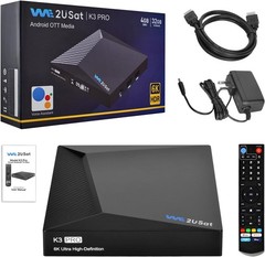 We2USat K3 PRO Android 10.0 IPTV Box 6K HD WiFi 5.0 Streaming Player 2026 New