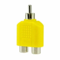 4x 1-Male to 2-Female Cable Adapter RCA Y Splitter AV Audio Video Plug Converter