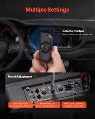 VEVOR 120W 10″ Under Seat Silm Subwoofer Car/Truck Powered Amplified System