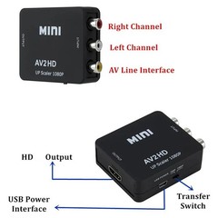 RCA to HDMI Converter Adapter AV 1080P For TV Audio Video Composite CVBS AV2HDMI