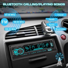 Single 1 DIN Car Stereo Radio Bluetooth MP3 Player AUX USB AM FM Audio Receiver