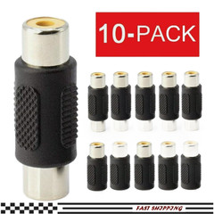 10-Pack AV RCA Audio Video Female to Female Jack Coupler Adapter Connector NEW
