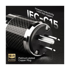 TODN HiFi Audio Power Cable for Audiophile with Silver-Plated OFC, Platinum-P…