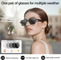 Aviator Smart Glasses for Men & Women, Audio Bluetooth Glasses, Wear Induction
